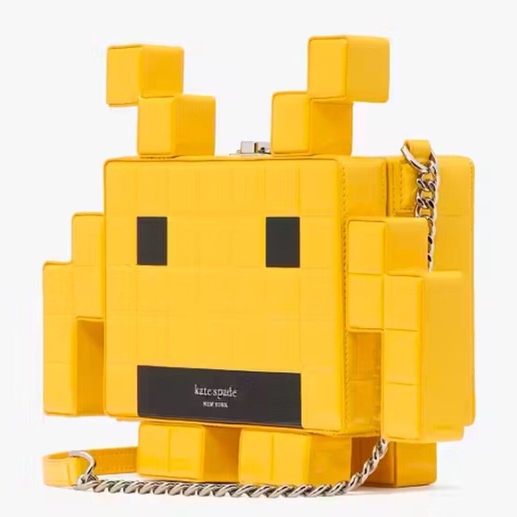 NWT! Kate Spade x Space Invaders Patent 3D Alien Crossbody Novelty Bag Purse - Picture 2 of 6